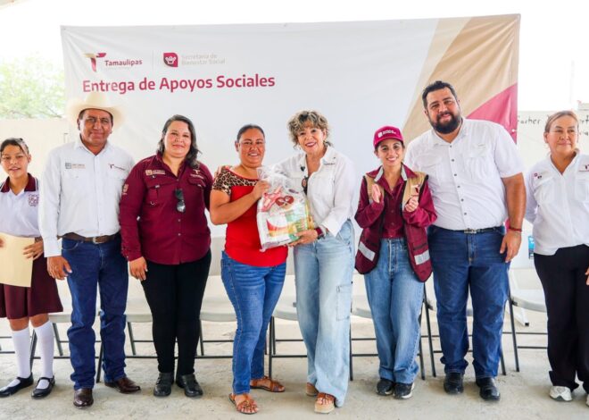 Lleva SEBIEN paquetes alimentarios y Comedor de Bienestar a familias de San Carlos