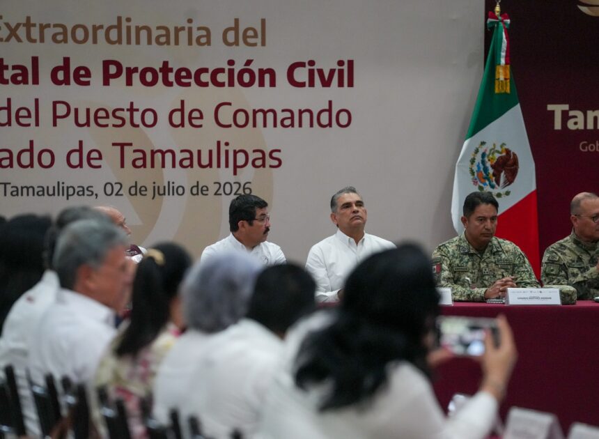 Participa rector de la UAT, Dámaso Anaya, en la instalación del Puesto de Comando Interinstitucional contra Ciclones