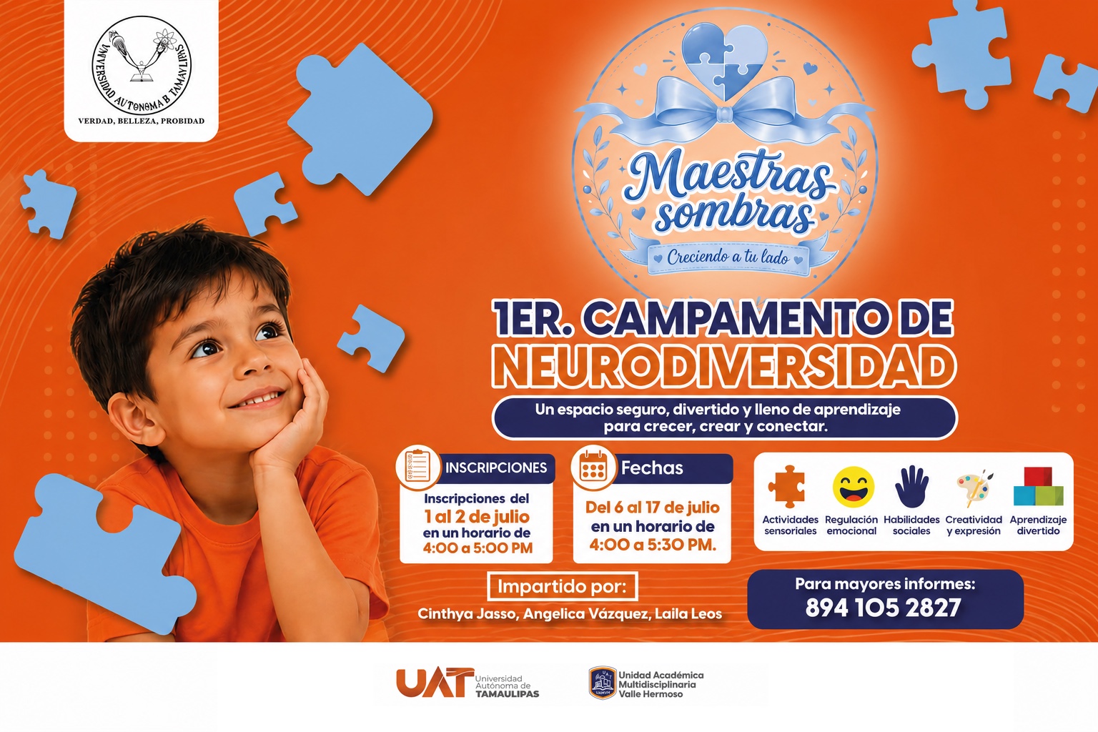 • Este programa gratuito está diseñado para niñas y niños con autismo, trastorno por déficit de atención e hiperactividad (TDAH) y otras condiciones neurodivergentes.