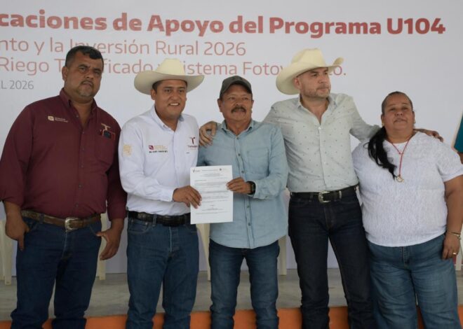 Llevan riego tecnificado y sistemas fotovoltaicos a productores de Tamaulipas