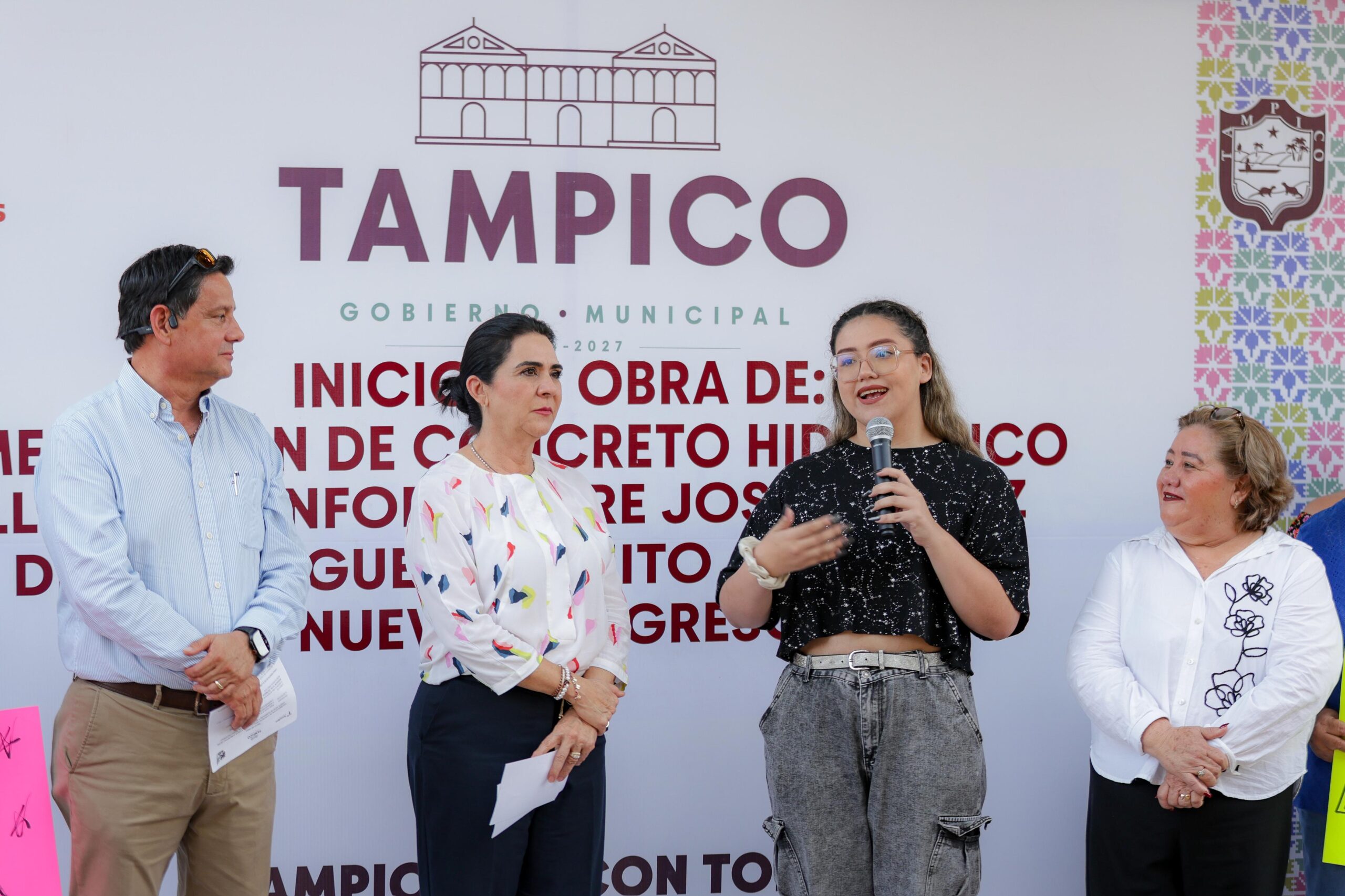 Arranca Mónica Villarreal pavimentación de dos vialidades en la zona norte de Tampico
