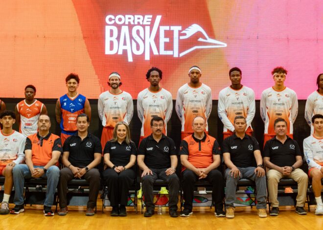 Rector Dámaso Anaya encabeza presentación oficial del Corre Basket UAT para la temporada 2026 de la LNBP 